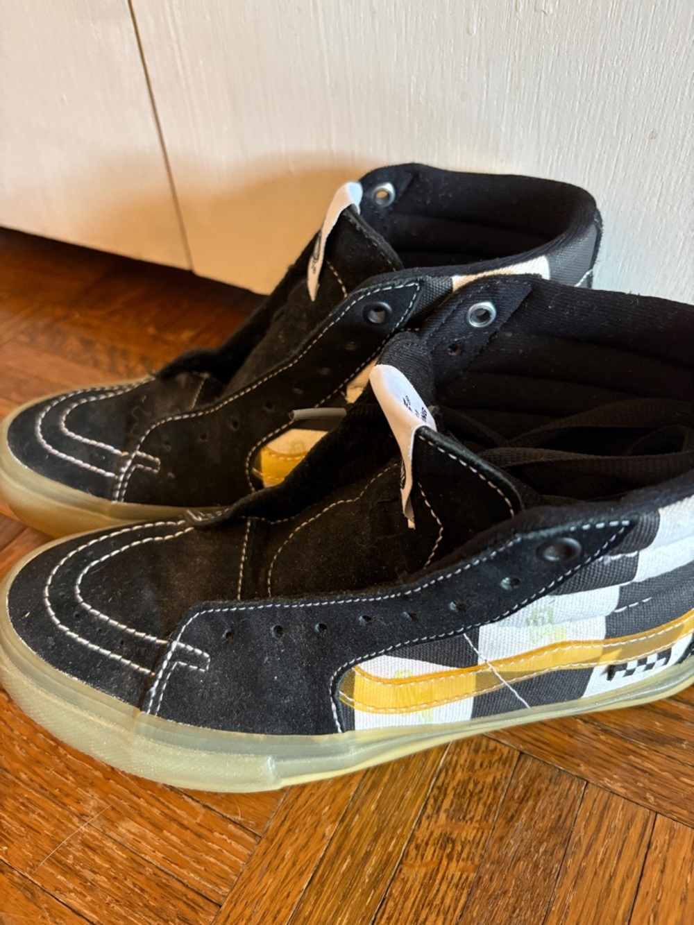 Vans Sk8-Hi Black Checkerboard limited ver.High Top Sneakers